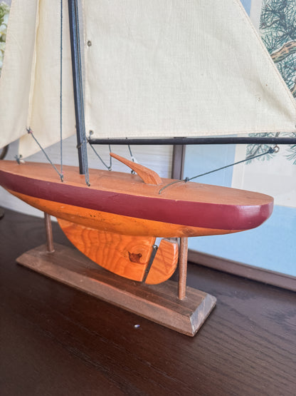 The Regatta — Wooden Model Sailboat