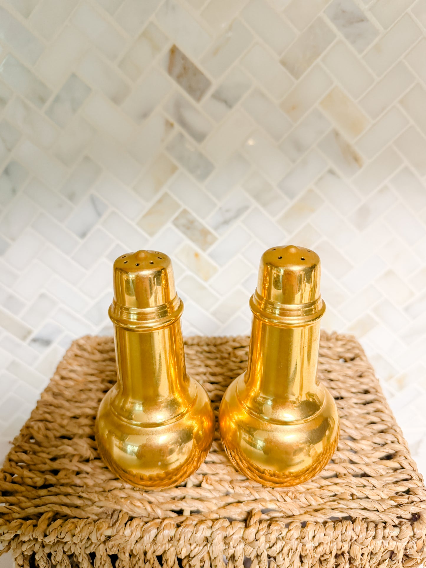 The Gilded Pair — International Silver Co. Shakers
