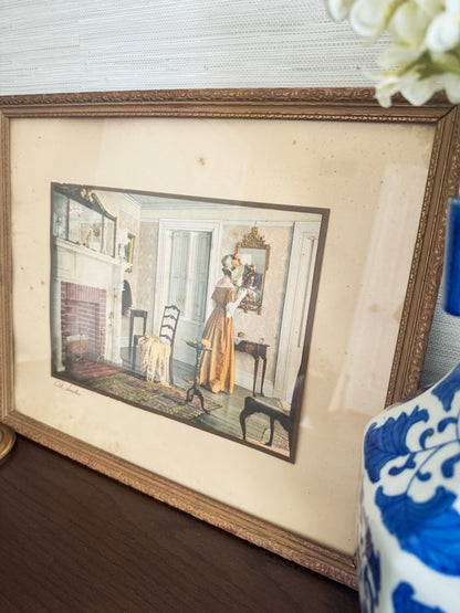 All Smiles — Antique Framed Print