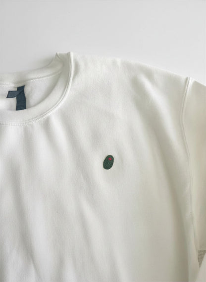 The Olive Crewneck - Hand Embroidered | One of One
