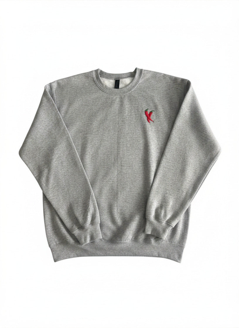 The Chili Pepper Crewneck - Hand Embroidered | One of One
