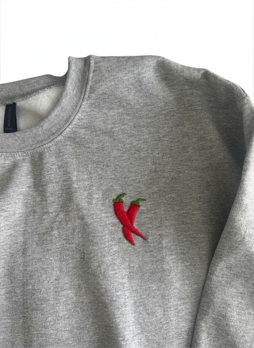 The Chili Pepper Crewneck - Hand Embroidered | One of One