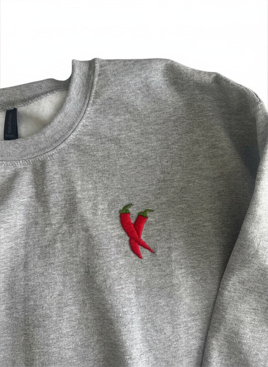 The Chili Pepper Crewneck - Hand Embroidered | One of One