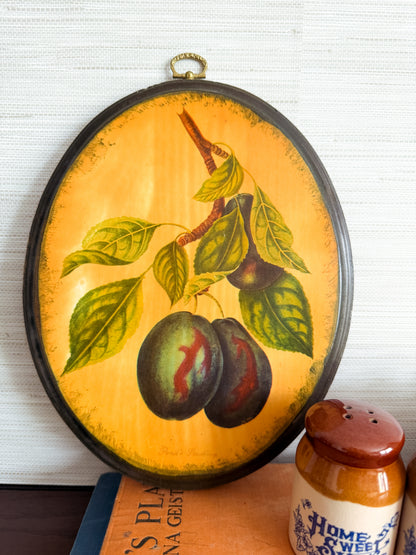 The Orchard Study — Victorian Plum Botanical Plaque