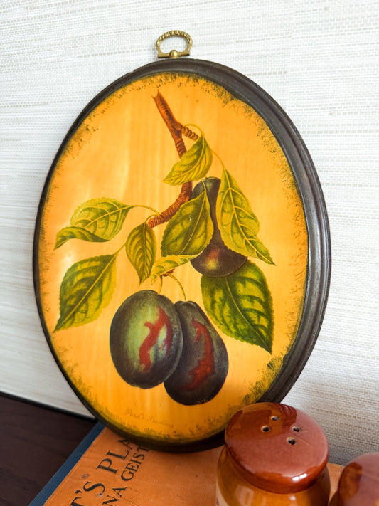 The Orchard Study — Victorian Plum Botanical Plaque