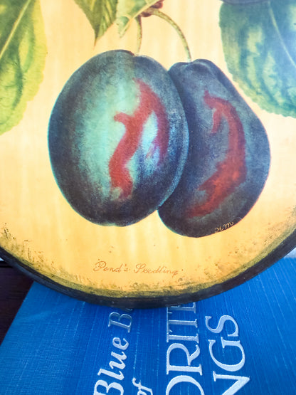 The Orchard Study — Victorian Plum Botanical Plaque
