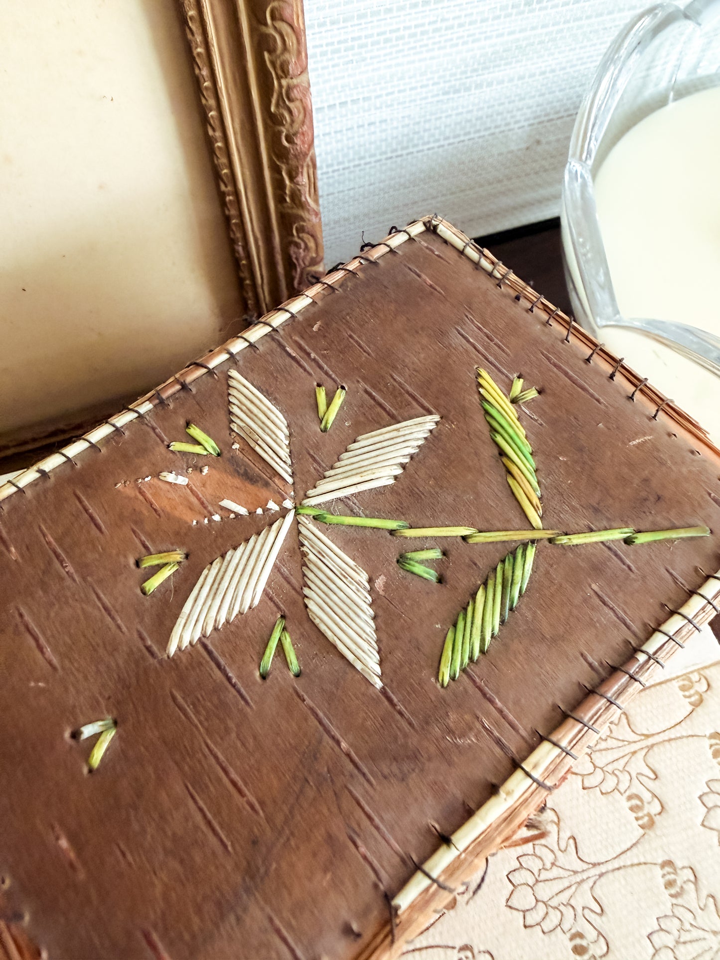 The Quillwork Box — Birch Bark & Porcupine Quill