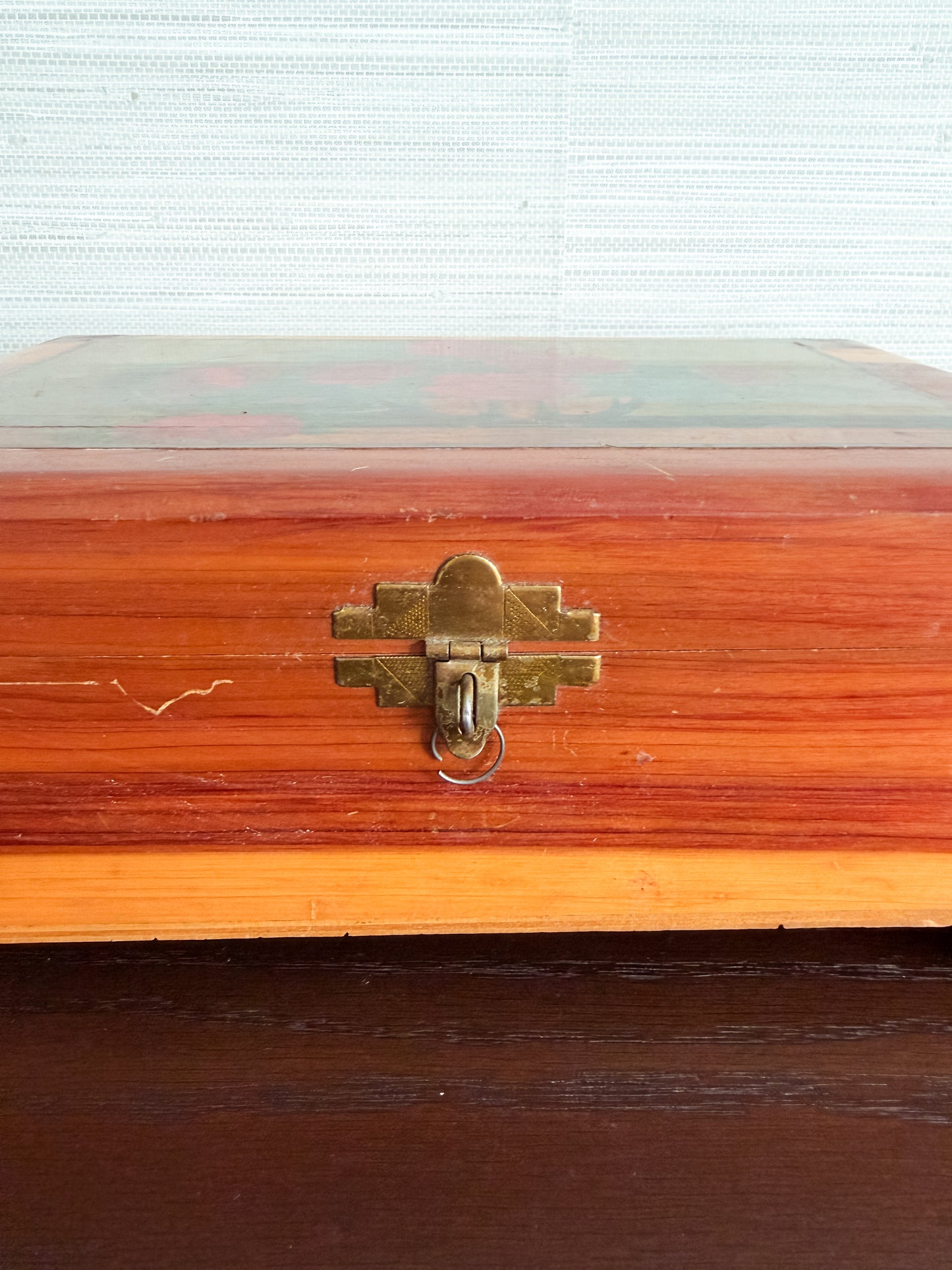 The Rose Still Life — Vintage Cedar Keepsake Box
