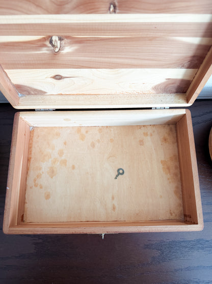 The Rose Still Life — Vintage Cedar Keepsake Box