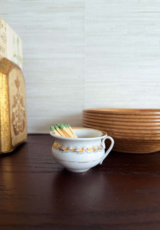 The Little Pot — Antique Porcelain Match Holder
