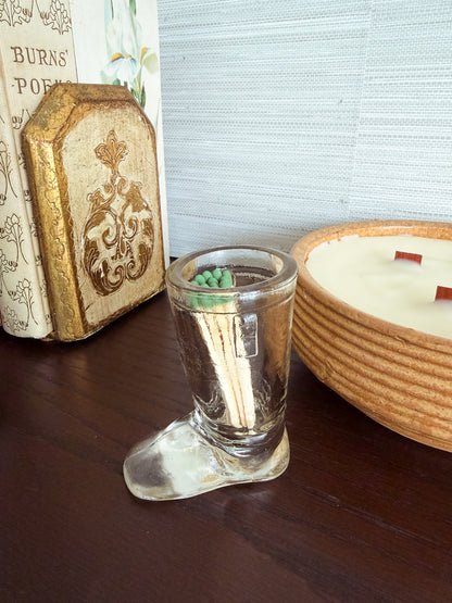 The Boot — Glass Match Holder