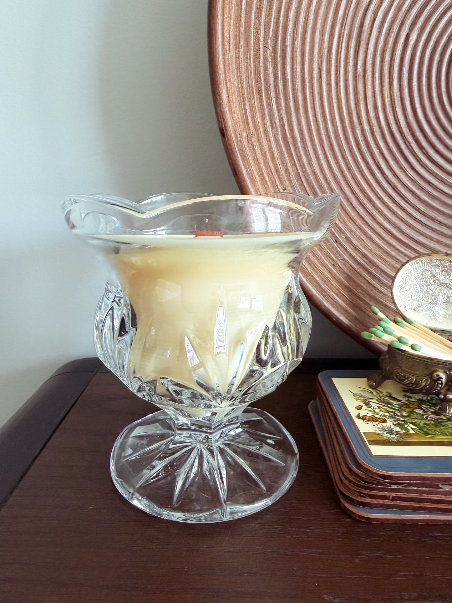 The Compote — Santal No. 1 in Vintage Pressed Glass