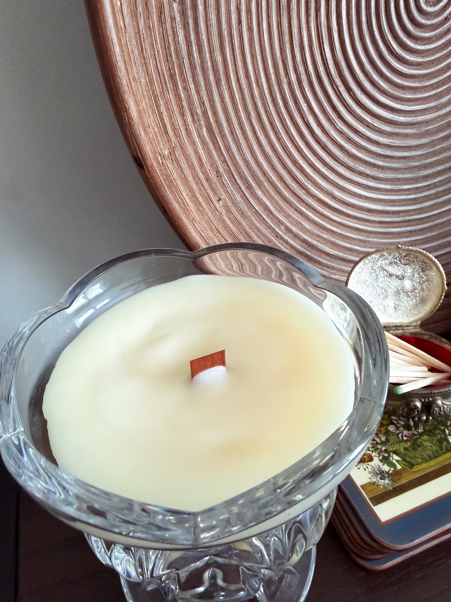 The Compote — Santal No. 1 in Vintage Pressed Glass