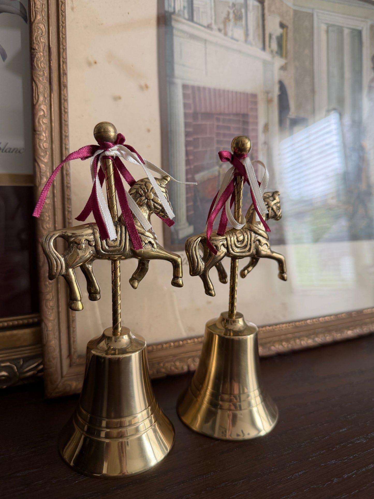 The Carousel — Pair of Vintage Brass Horse Bells