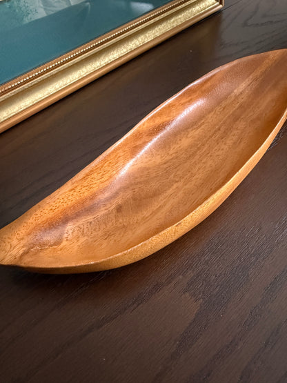 The Leaf — Hand-Carved Monkey Pod Wood Dish