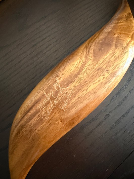 The Leaf — Hand-Carved Monkey Pod Wood Dish
