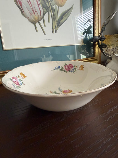 The Moss Rose — Vintage Floral Serving Bowl