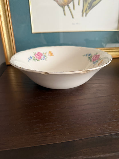The Moss Rose — Vintage Floral Serving Bowl
