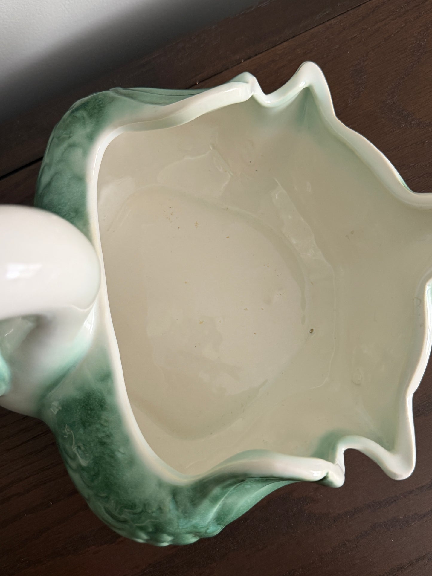 The Emerald — Hull Pottery Coronet Swan Planter
