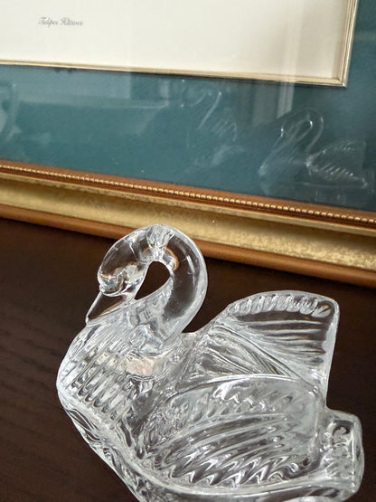 The Nest — Vintage Pressed Glass Swan Trinket Dish