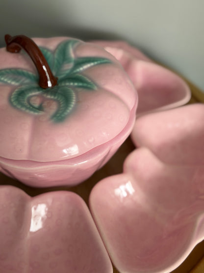 The Strawberry Patch — Belmar California Pottery Lazy Susan Set