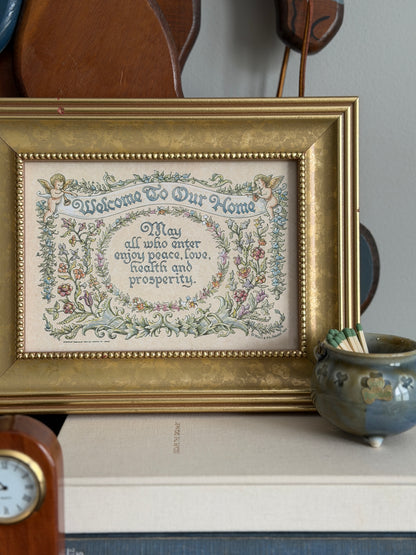 Welcome To Our Home — Vintage Framed House Blessing