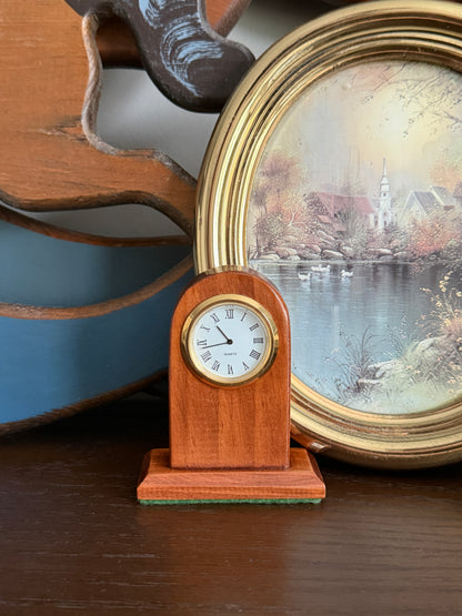 The Sentinel — Miniature Wood Mantel Clock