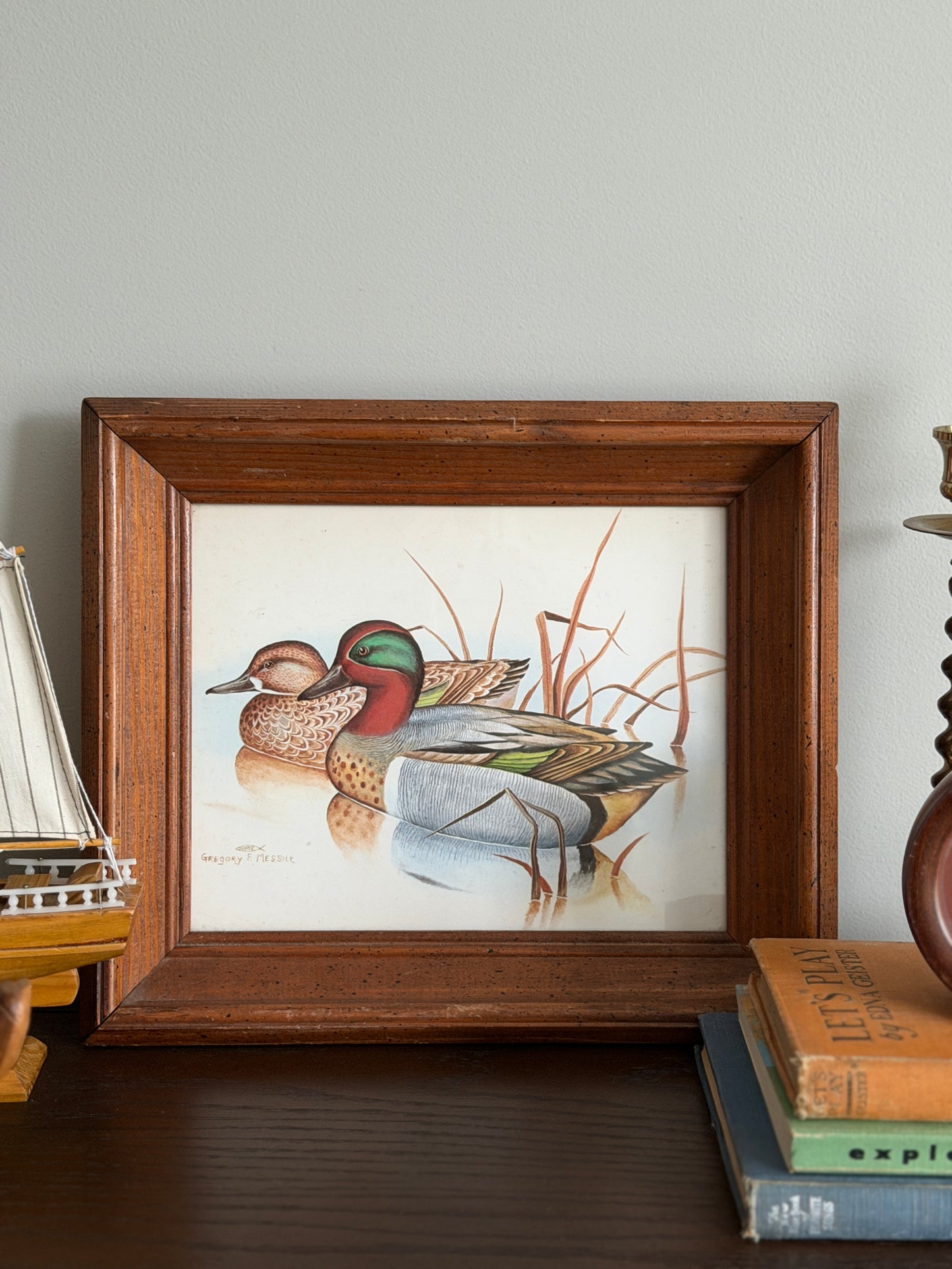 Green-Winged Teals — Gregory F. Messier Framed Print