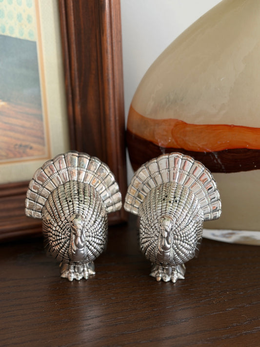 The Strutters — International Silver Turkey Shaker Pair