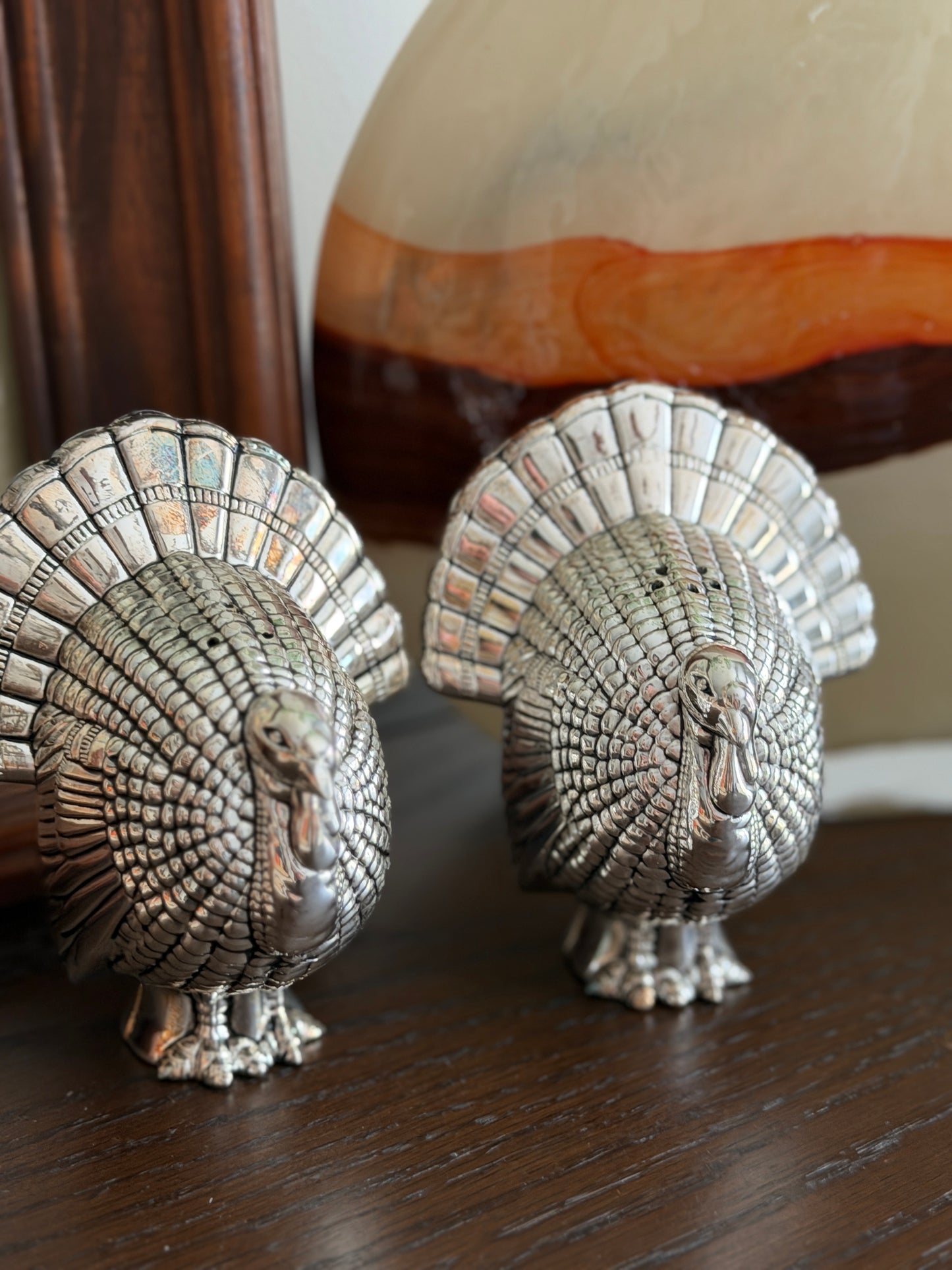 The Strutters — International Silver Turkey Shaker Pair
