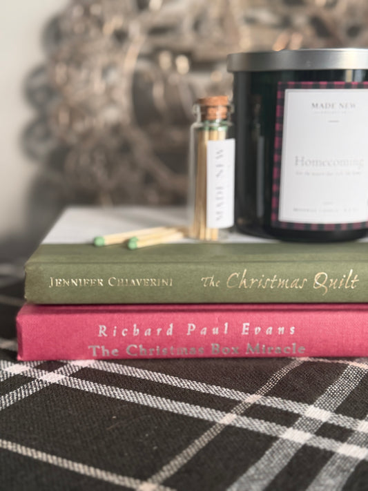 The Christmas Shelf — Pair of Vintage Christmas Hardcovers, Jackets Off