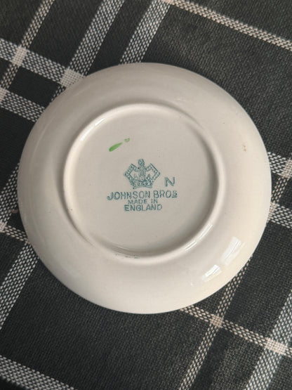 The Hearthside — Set of 6 Johnson Brothers "Merry Christmas" Transferware Dishes