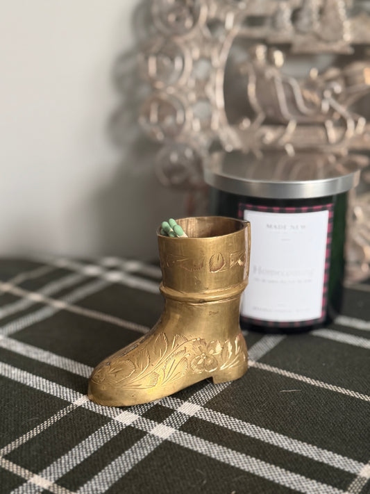 The St. Nick — Brass Boot Match Holder