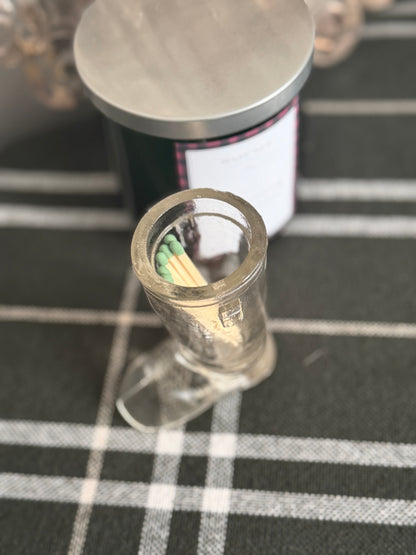 The Kringle — Glass Boot Match Holder